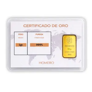 Oro 24 kilates 10 gramos